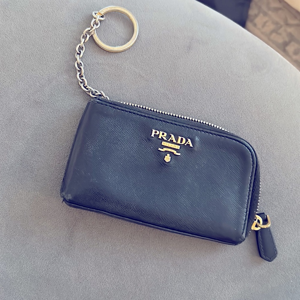 Black Prada coin purse